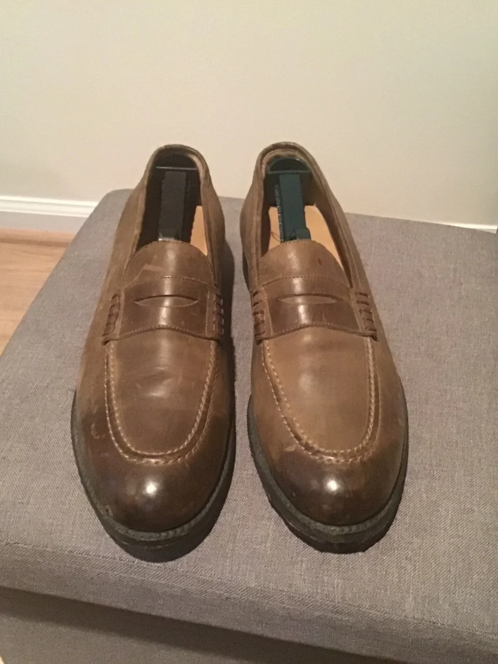 Frye James loafers burnished green loafers size 11
